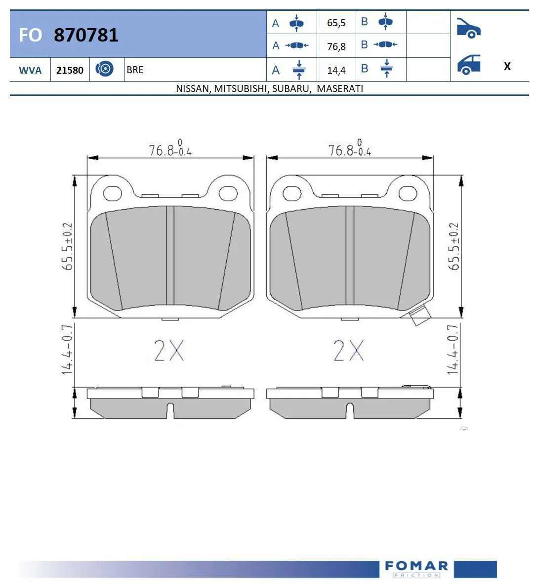 Brake Pad Set, disc brake